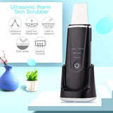 Wireless Ultrasonic Skin Scrubber Blackhead Remover Hot Compress Facial Cleansing Pore Cleanser Skin Spatula Peeling Face Care