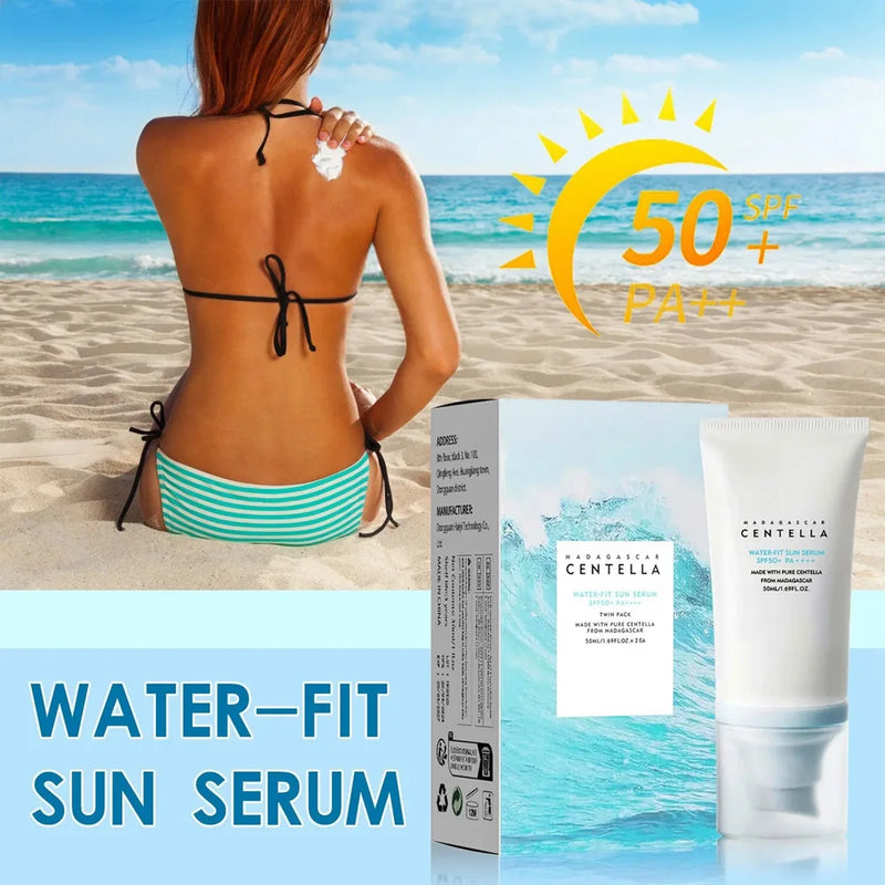 50+ Facial Sunscreen Centella Protector Solar Sunblock Skin Whitening Cream Korean Moisturizing Protector Care Body Sunscreen