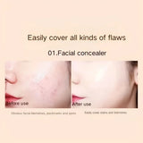 Full Coverage Concealer Foundation Cream Cover Dark Circles Acne Spots Dark Circles Contour Concealer Palette Makeup Cosmetics