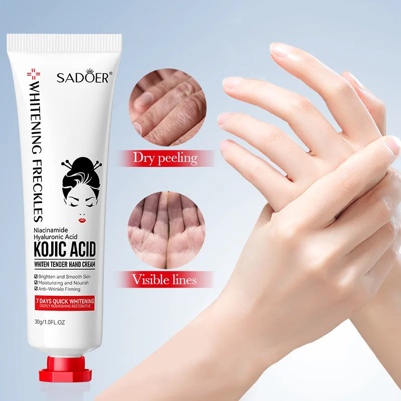 SADOER Kojic Acid Hand Cream Moisturizing Nourishing Brightening Hydrating Hand Creams Beauty Hands Skin Care Products