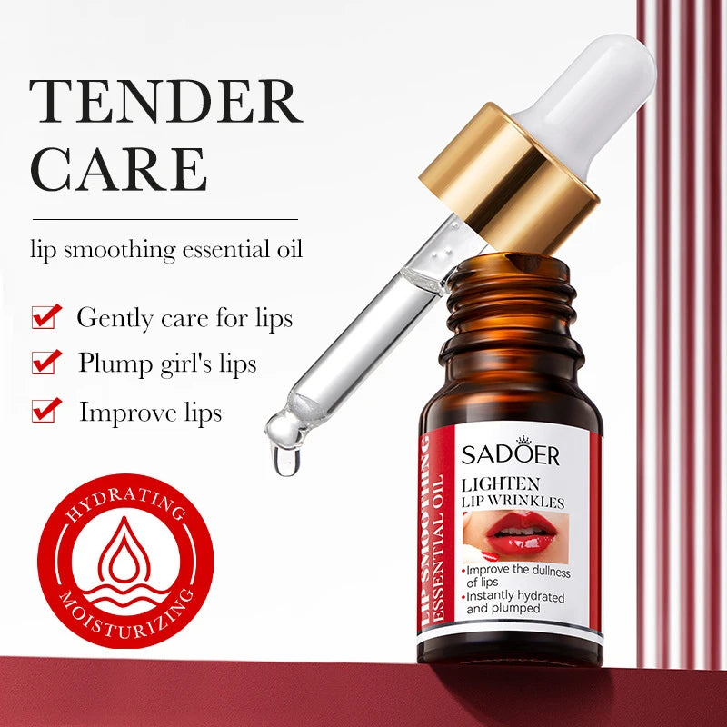 Lip Booster Plumping Serum Oil Hyaluronate Acid Moisturizing Sexy Enhancer Non-Irritating Brighten Fade Lines Plump Products