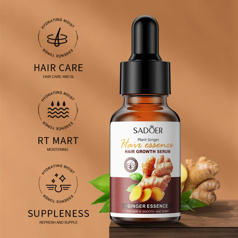 2024 Fast Hair Growth Serum Tonic for Men & Women Ginger Hair Growth Anti Fall Hair Loss Serum Thinning Treatment