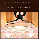 Gold Electric Facial Beauty Instrument Lifting And Firming Facial Eye Massager Household Vibration Ultrasonic Massager