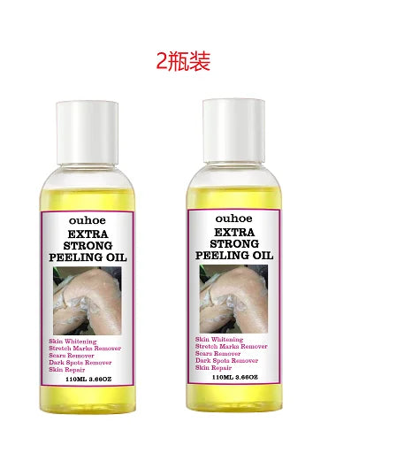 110ml Yellow Peeling Oil Plant Essential Bleaching Lighten Elbows Knee Hands Brightening Skin Tone Facial Body Massage Oil