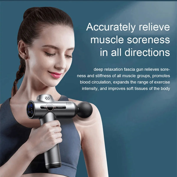 99 Level Massage Gun Fascia Deep Muscle Relax Body Neck Massager Electric Fitness Equipment Noise Reduction Male Female